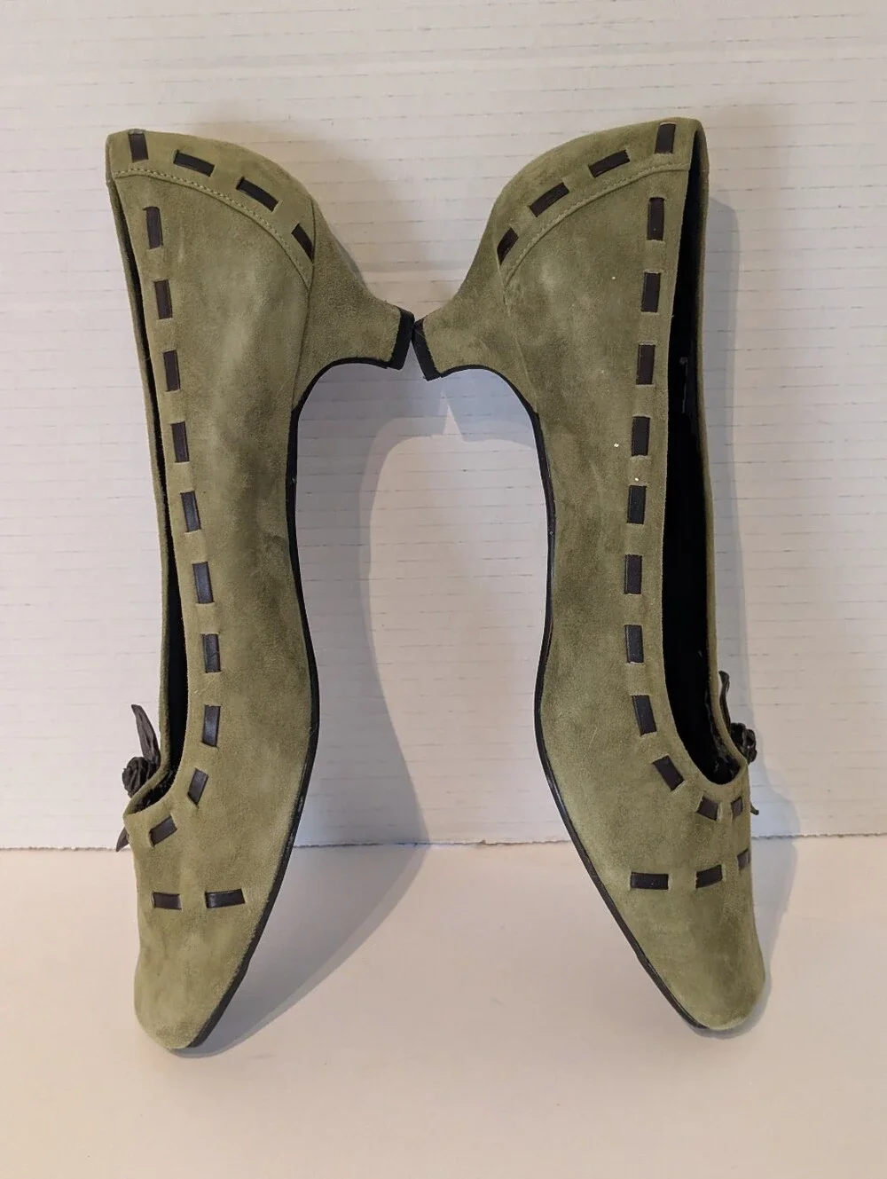 Van Eli Green Suede Pumps Sz. 10M